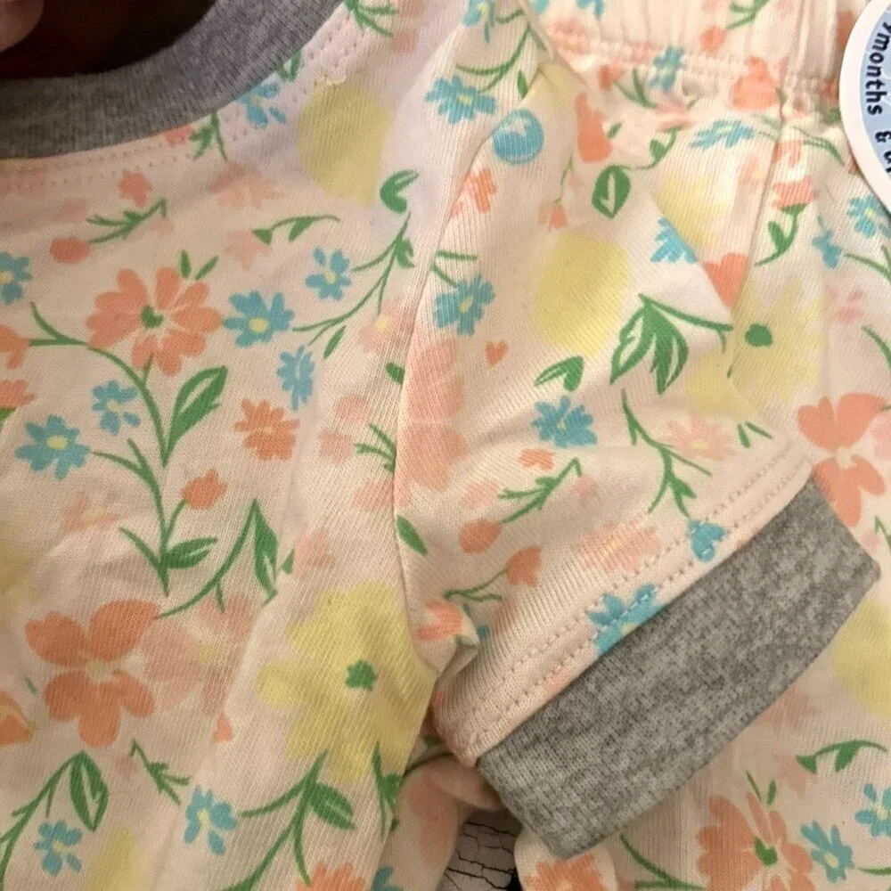 NWT Family Pajamas Floral Fruit Baby Girl Pajama Set 18M Snug Fit Spring Print
